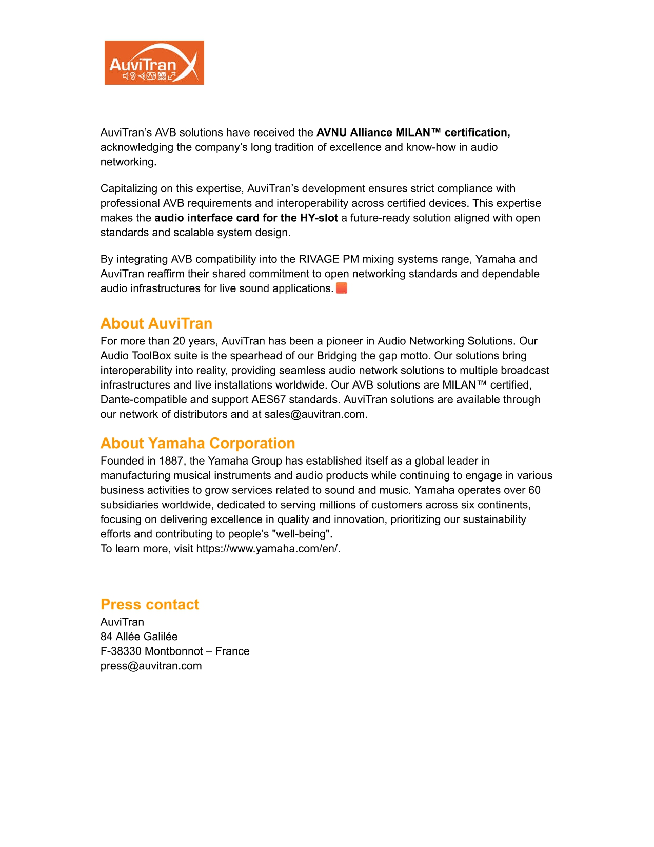 Press Release Yamaha Page 2